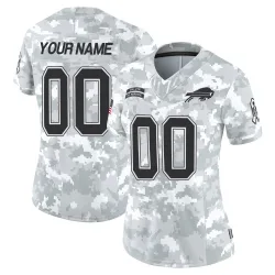 Women's Custom Buffalo Bills No.00 Limited 2024 Salute to Service Jersey - Arctic Camo