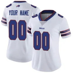 Women's Custom Buffalo Bills No.00 Limited Color Rush Vapor Untouchable Jersey - White