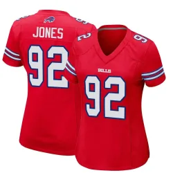 Women's DaQuan Jones Buffalo Bills No.92 Game Alternate Jersey - Red