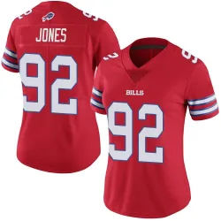 Women's DaQuan Jones Buffalo Bills No.92 Limited Color Rush Vapor Untouchable Jersey - Red
