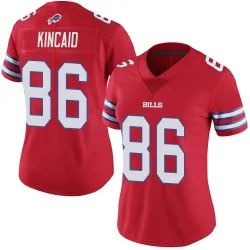 Women's Dalton Kincaid Buffalo Bills No.86 Limited Color Rush Vapor Untouchable Jersey - Red