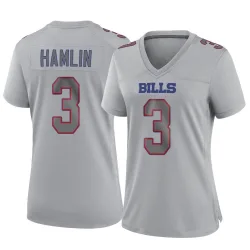 Women's Damar Hamlin Buffalo Bills No.3 Game Atmosphere Fashion Jersey - Gray