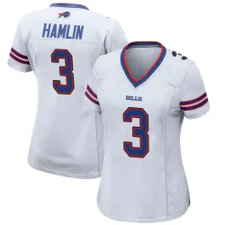 Women's Damar Hamlin Buffalo Bills No.3 Game Jersey - White