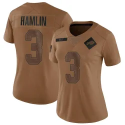 Women's Damar Hamlin Buffalo Bills No.3 Limited 2023 Salute To Service Jersey - Brown