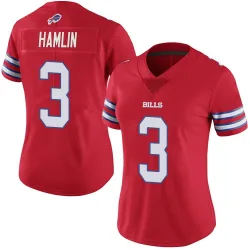 Women's Damar Hamlin Buffalo Bills No.3 Limited Color Rush Vapor Untouchable Jersey - Red