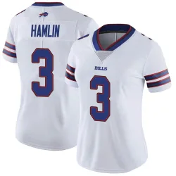 Women's Damar Hamlin Buffalo Bills No.3 Limited Color Rush Vapor Untouchable Jersey - White