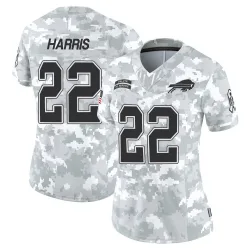 Women's Damien Harris Buffalo Bills No.22 Limited 2024 Salute to Service Jersey - Arctic Camo