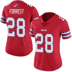 Women's Darrick Forrest Buffalo Bills No.28 Limited Color Rush Vapor Untouchable Jersey - Red