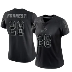 Women's Darrick Forrest Buffalo Bills No.28 Limited Reflective Jersey - Black