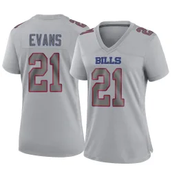 Women's Darrynton Evans Buffalo Bills No.21 Game Atmosphere Fashion Jersey - Gray