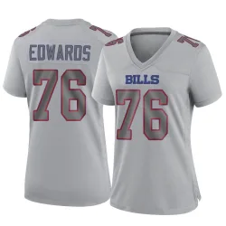 Women's David Edwards Buffalo Bills No.76 Game Atmosphere Fashion Jersey - Gray