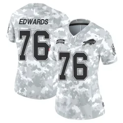 Women's David Edwards Buffalo Bills No.76 Limited 2024 Salute to Service Jersey - Arctic Camo