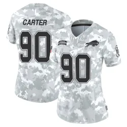 Women's DeWayne Carter Buffalo Bills No.90 Limited 2024 Salute to Service Jersey - Arctic Camo