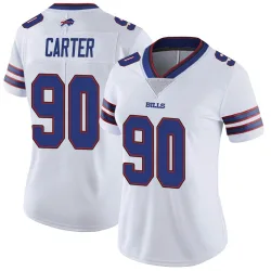 Women's DeWayne Carter Buffalo Bills No.90 Limited Color Rush Vapor Untouchable Jersey - White