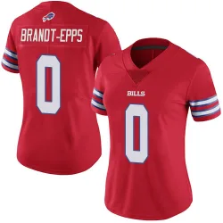 Women's Devin Brandt-Epps Buffalo Bills No.0 Limited Color Rush Vapor Untouchable Jersey - Red