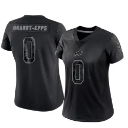 Women's Devin Brandt-Epps Buffalo Bills No.0 Limited Reflective Jersey - Black