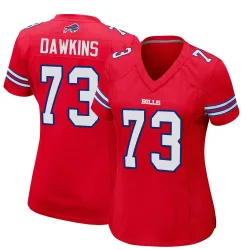 Women's Dion Dawkins Buffalo Bills No.73 Game Alternate Jersey - Red