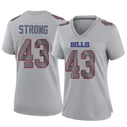 Women's Dorian Strong Buffalo Bills No.43 Game Atmosphere Fashion Jersey - Gray