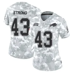 Women's Dorian Strong Buffalo Bills No.43 Limited 2024 Salute to Service Jersey - Arctic Camo