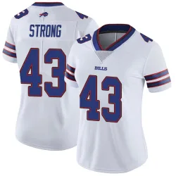 Women's Dorian Strong Buffalo Bills No.43 Limited Color Rush Vapor Untouchable Jersey - White