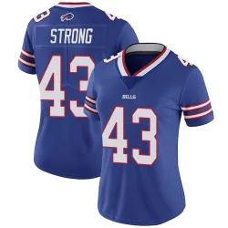 Women's Dorian Strong Buffalo Bills No.43 Limited Team Color Vapor Untouchable Jersey - Royal