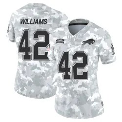 Women's Dorian Williams Buffalo Bills No.42 Limited 2024 Salute to Service Jersey - Arctic Camo