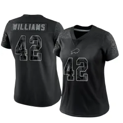 Women's Dorian Williams Buffalo Bills No.42 Limited Reflective Jersey - Black