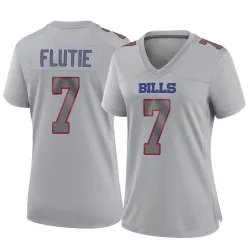 Women's Doug Flutie Buffalo Bills No.7 Game Atmosphere Fashion Jersey - Gray