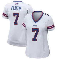 Women's Doug Flutie Buffalo Bills No.7 Game Jersey - White