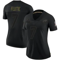 Women's Doug Flutie Buffalo Bills No.7 Limited 2020 Salute To Service Jersey - Black