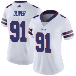 Women's Ed Oliver Buffalo Bills No.91 Limited Color Rush Vapor Untouchable Jersey - White