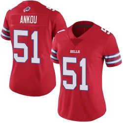 Women's Eli Ankou Buffalo Bills No.51 Limited Color Rush Vapor Untouchable Jersey - Red
