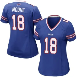 Women's Elijah Moore Buffalo Bills No.18 Game Team Color Jersey - Royal Blue