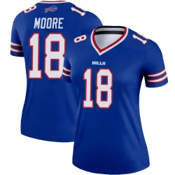 Women's Elijah Moore Buffalo Bills No.18 Legend Jersey - Royal