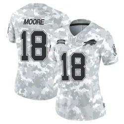 Women's Elijah Moore Buffalo Bills No.18 Limited 2024 Salute to Service Jersey - Arctic Camo