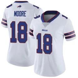 Women's Elijah Moore Buffalo Bills No.18 Limited Color Rush Vapor Untouchable Jersey - White