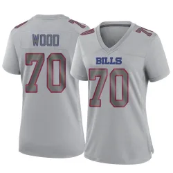 Women's Eric Wood Buffalo Bills No.70 Game Atmosphere Fashion Jersey - Gray