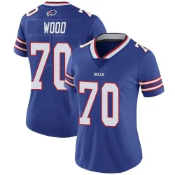 Women's Eric Wood Buffalo Bills No.70 Limited Team Color Vapor Untouchable Jersey - Royal