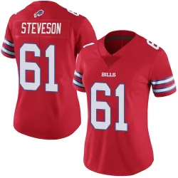 Women's Gable Steveson Buffalo Bills No.61 Limited Color Rush Vapor Untouchable Jersey - Red