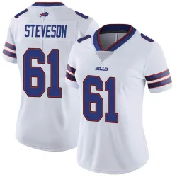 Women's Gable Steveson Buffalo Bills No.61 Limited Color Rush Vapor Untouchable Jersey - White