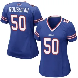 Women's Greg Rousseau Buffalo Bills No.50 Game Team Color Jersey - Royal Blue