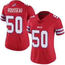 Women's Greg Rousseau Buffalo Bills No.50 Limited Color Rush Vapor Untouchable Jersey - Red