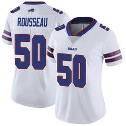 Women's Greg Rousseau Buffalo Bills No.50 Limited Color Rush Vapor Untouchable Jersey - White