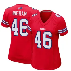 Women's Ja'Marcus Ingram Buffalo Bills No.46 Game Alternate Jersey - Red