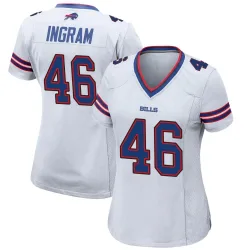 Women's Ja'Marcus Ingram Buffalo Bills No.46 Game Jersey - White