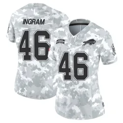 Women's Ja'Marcus Ingram Buffalo Bills No.46 Limited 2024 Salute to Service Jersey - Arctic Camo