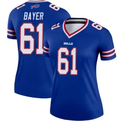 Women's Jacob Bayer Buffalo Bills No.61 Legend Jersey - Royal