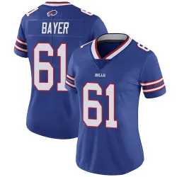 Women's Jacob Bayer Buffalo Bills No.61 Limited Team Color Vapor Untouchable Jersey - Royal