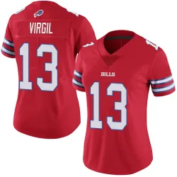 Women's Jalen Virgil Buffalo Bills No.13 Limited Color Rush Vapor Untouchable Jersey - Red