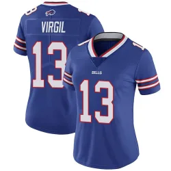 Women's Jalen Virgil Buffalo Bills No.13 Limited Team Color Vapor Untouchable Jersey - Royal